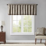 Jacquard Window Valance Blue/Brown 50x18