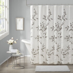 Cecily Burnout Printed Shower Curtain B03598617