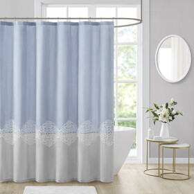 Panache Pieced and Embroidered Shower Curtain B03598674