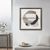 Auric Beam Gold Foil Abstract Framed Canvas Wall Art B03598858