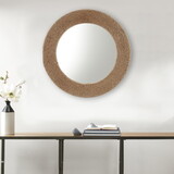 Cove Natural Jute Rope Round Wall Mirror 26