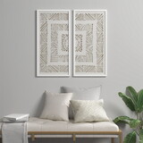 Tala Framed Geometric Rice Paper Panel 2-piece Shadowbox Wall Decor Set B03598882