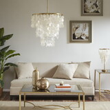 Layered Capiz Chandelier B03599266