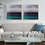 Blue Seascape Framed Canvas Wall Art B03599365