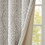 Knitted Jacquard Damask Total Blackout Grommet Top Curtain Panel B03599774