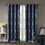 Ogee Knitted Jacquard Total Blackout Curtain Panel B03599840