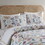 4 Piece Floral Comforter Set with Throw Pillow B035P148332