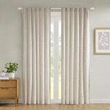 Clipped Jacquard Light Filtering Rod Pocket/Back Tab Single Curtain Panel(Only 1 pc Panel) B035P198031