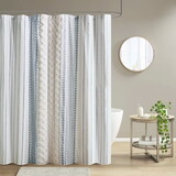 Cotton Printed Shower Curtain with Chenille B035P203232
