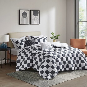 Checkered Comforter Set(Full/Queen) B035P203268