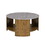 Round Mixed Material Coffee Table with Shelf B035P217812