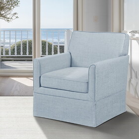 Slipcover Accent Armchair Light Blue, Upholstered