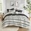 7 Piece Stripe Comforter and Quilt Set-Full/Queen B035P280390