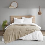 1 PCS Full/Queen 100% Cotton Lightweight Blanket Tan B035P319581