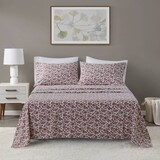 4 PCS Queen Sheet Set Rust Floral B035P319679
