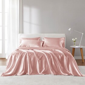 4 PCS Twin Luxury Sheet Set Blush B035P319694