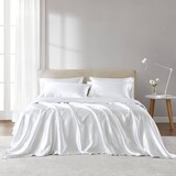 4 PCS Twin Luxury Sheet Set White B035P319695