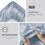 6 PCS King Luxury Sheet Set Blue B035P319702
