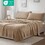 4 PCS King Micro Plush Sheet Set Taupe B035P319765