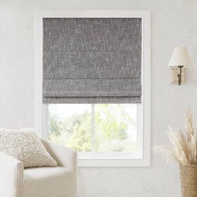 1 PCS 34x64" Total Blackout Cordless Roman Shade Grey B035P319854