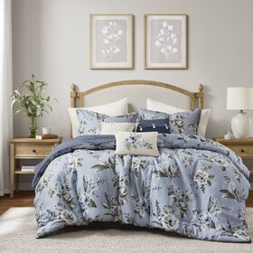 7PCS Queen Vintage Floral Comforter Set