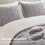 2 Pieces Twin Cable Knit Chenille Comforter Set,Gray B035P381302