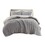 2 Pieces Twin Cable Knit Chenille Comforter Set,Gray B035P381302