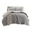2 Pieces Twin Cable Knit Chenille Comforter Set,Gray B035P381302