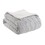2 Pieces Twin Cable Knit Chenille Comforter Set,Gray B035P381302