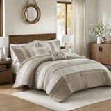 5-Piece King Comforter 5pcs Set,Taupe