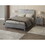 Yes4wood Albany Solid Wood Grey Bed, Modern Rustic Wooden Full Size Bed Frame Box Spring Needed B03768112