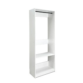 Prosper 32" White Wood Walk-in Closet with Two Rods B040P407429