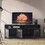 Holland Contemporary TV Stand with Three Soft-closing Doors in Dark Gray B040S00017