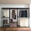 Monica Farmhouse Industrial Wood Walk-in Closet with One Shelf in Rustic Gray B040S00020