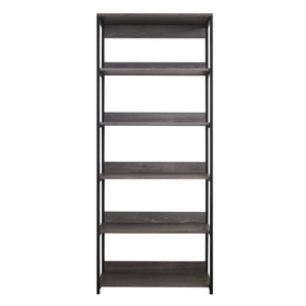 Monica Wood and Metal Walk-in Closet with Five Shelves in Rustic Gray B040S00025