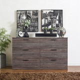 Morgan Farmhouse Six-Drawer Jumbo Dresser in Rustic Gray B040S00027