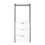 Fiona Wood and Metal Walk-in Closet with Three Drawers B040S00045