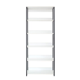 Fiona Wood and Metal Walk-in Closet with Five Shelves B040S00046