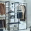 Fiona White Freestanding Walk in Wood Closet System with Metal Frame B040S00051