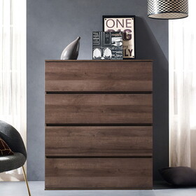 Liv Four-Drawer Contemporary Wood Chest in Walnut Brown B040S00055