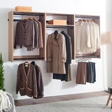 Devi Oak Wall Mounted Wood Closet System B040S00116