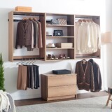 Devi Oak Wall Mounted Wood Closet System B040S00117