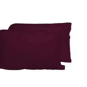 Luxurious Viscose from 100% Bamboo 2-Piece Pillowcase Set, Oeko-TEX Certified, Queen - Merlot