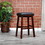 30" Bar Stool, Espresso Finish, Black Leather Seat B04660628