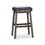 B04660632 Gray+Bonded Leather+30" Bar Stool - Black Seat