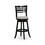 B04660689 Espresso+Fabric+30" Bar Stool - Beige Seat