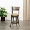 B04660700 Gray+Bonded Leather+24" Counter Stool - French Gray Seat