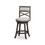 B04660721 Gray+Fabric+30" Bar Stool - Beige Seat