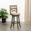 B04660727 Gray+Bonded Leather+30" Bar Stool - French Gray Seat