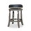 B04660734 Gray+Bonded Leather+24" Counter Stool - Black Seat